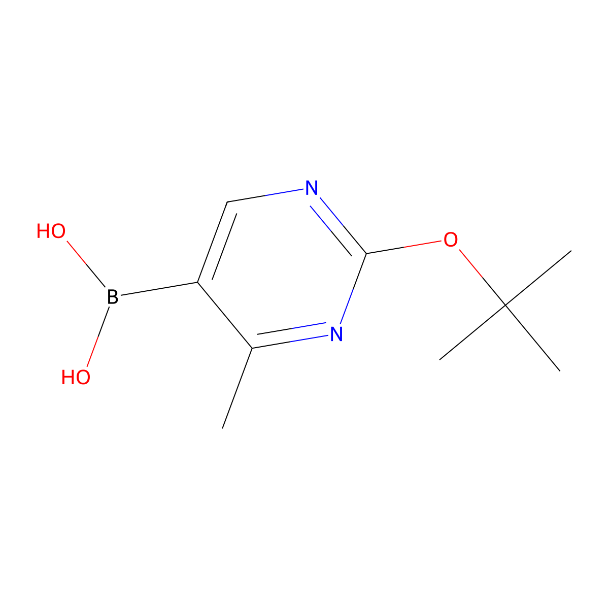 (2-(tert-Butoxy)-4-methylpyrimidin-5-yl)boronic acid molecular structure, CAS 2225173-21-5