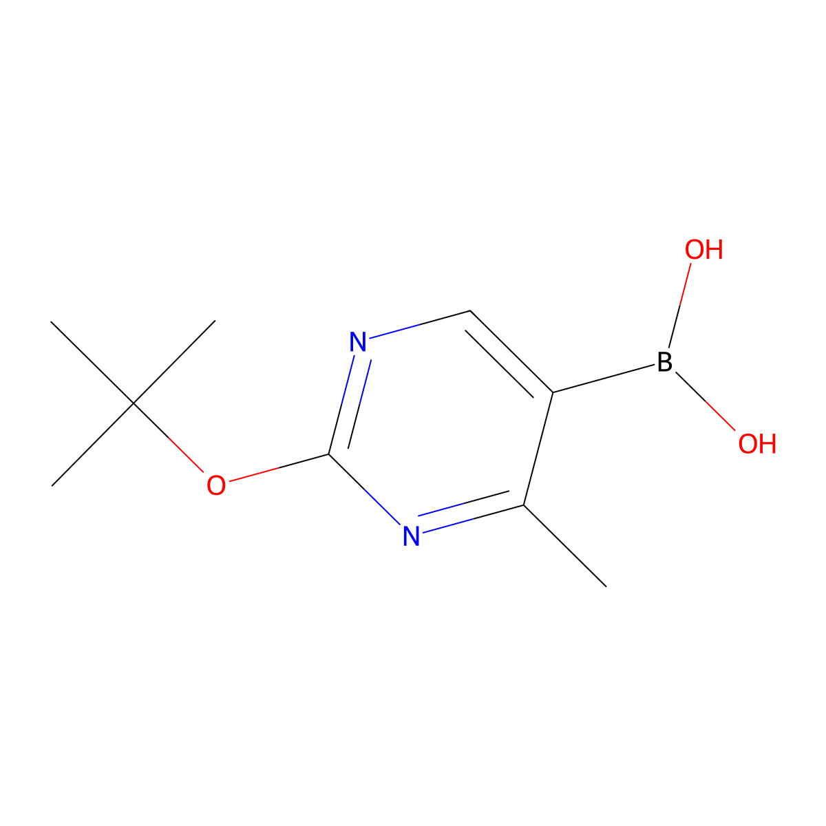 (2-(tert-Butoxy)-4-methylpyrimidin-5-yl)boronic acid molecular structure, CAS 2225173-21-5