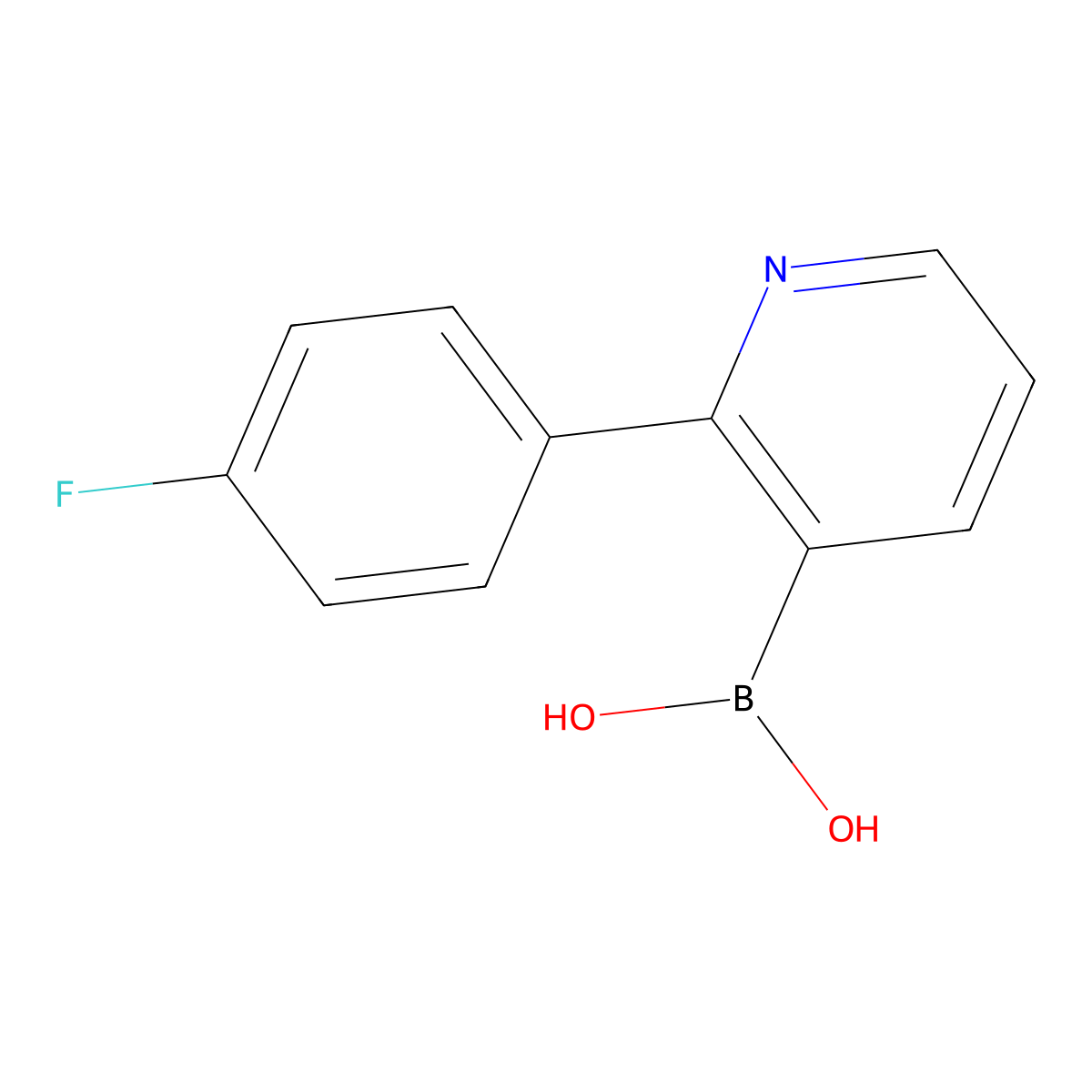 2-(4-Fluorophenyl)pyridine-3-boronic acid molecular structure, CAS 2225173-24-8