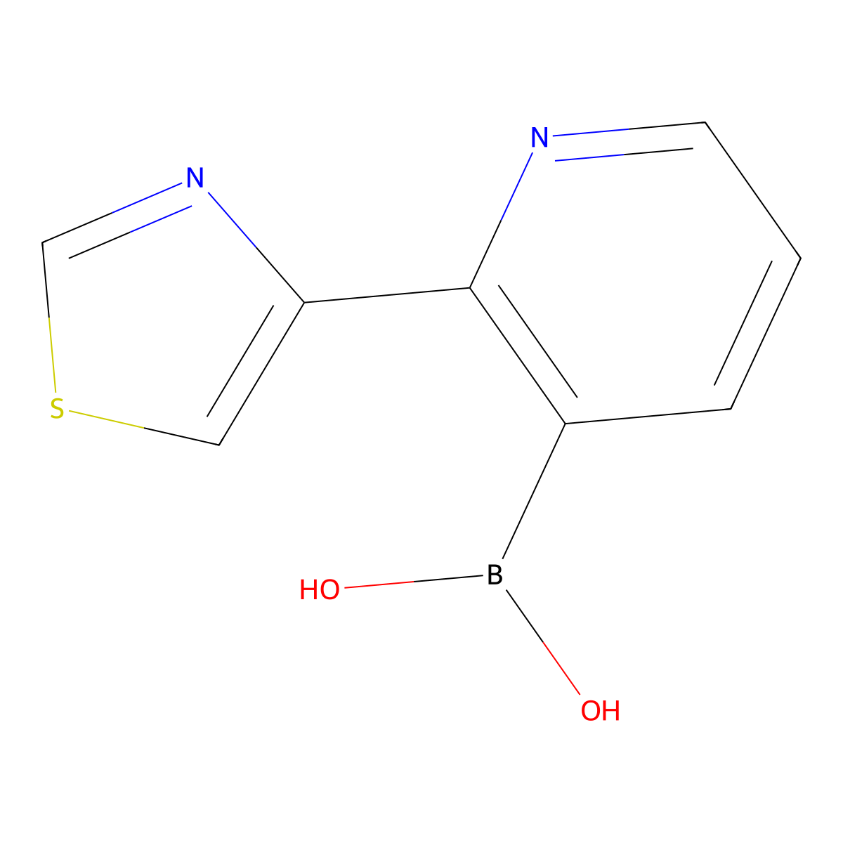 2-(Thiazol-4-yl)pyridine-3-boronic acid molecular structure, CAS 2225173-30-6
