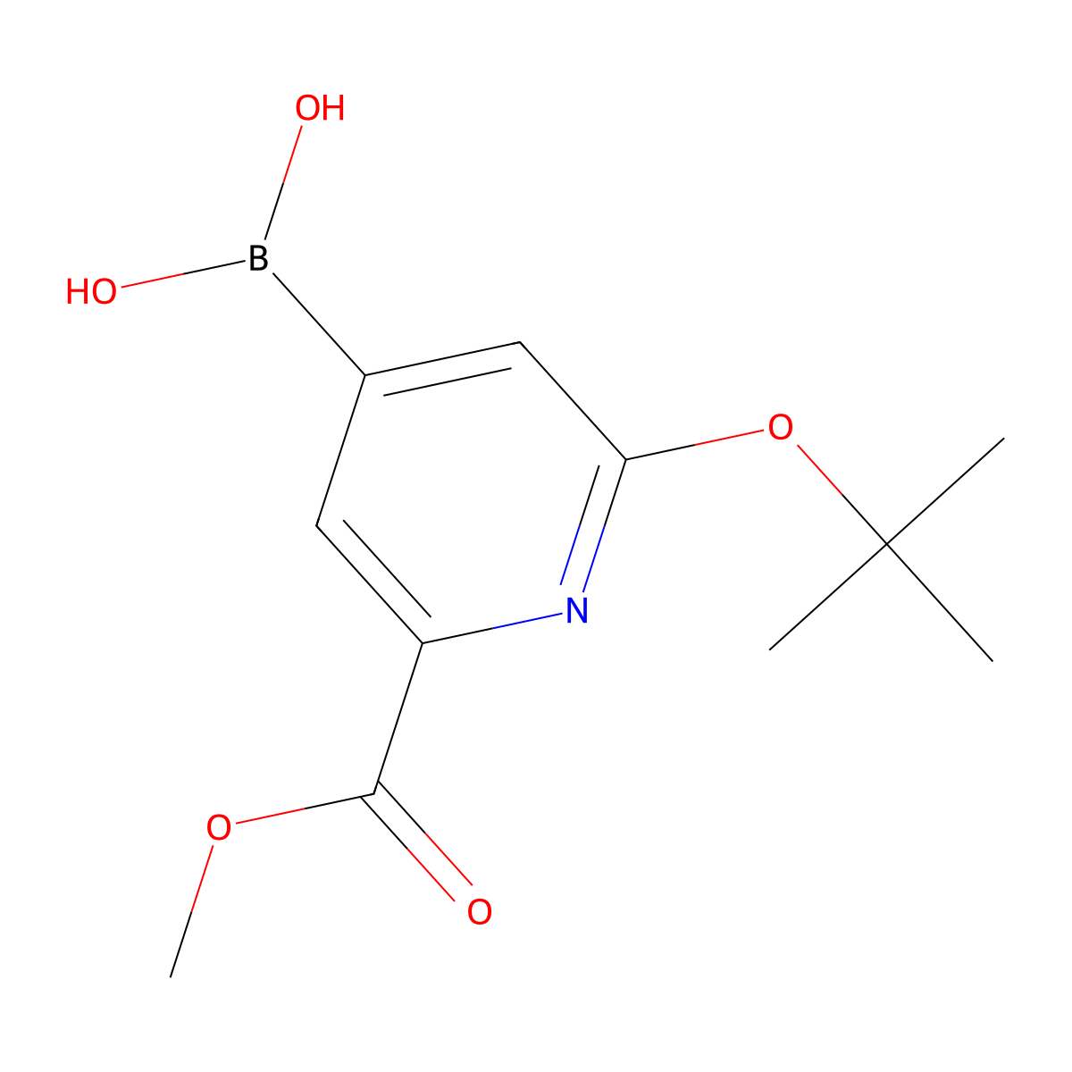 (2-(tert-Butoxy)-6-(methoxycarbonyl)pyridin-4-yl)boronic acid molecular structure, CAS 2225173-38-4