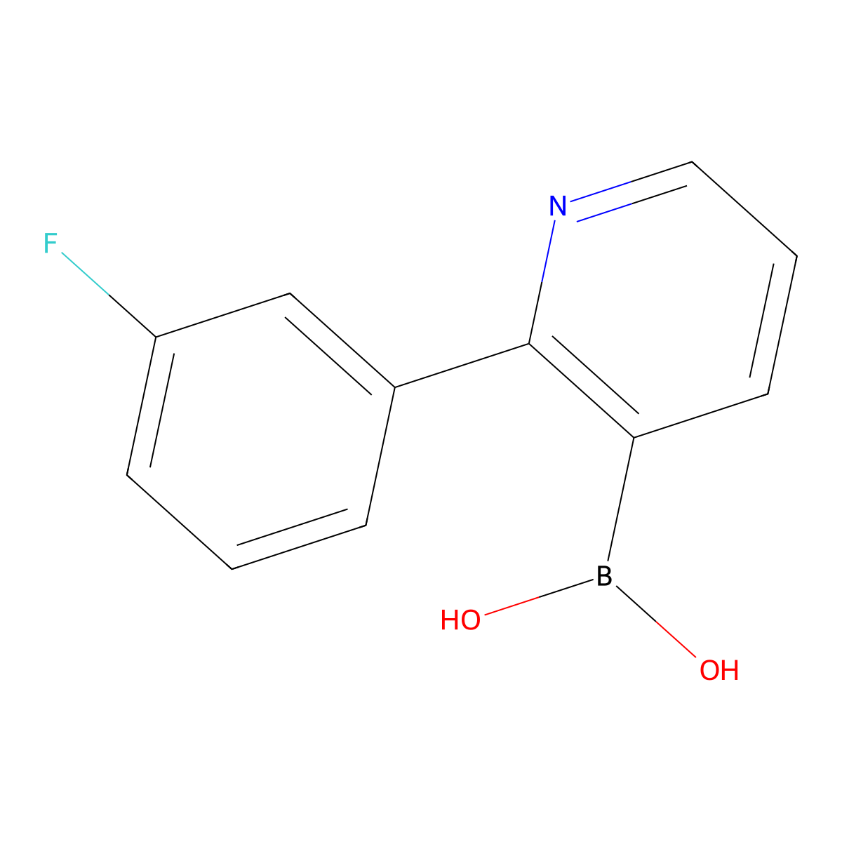 2-(3-Fluorophenyl)pyridine-3-boronic acid molecular structure, CAS 2225173-43-1
