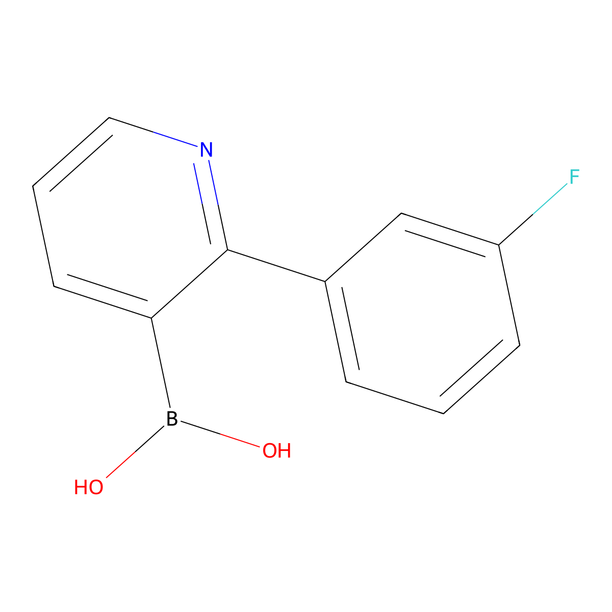 2-(3-Fluorophenyl)pyridine-3-boronic acid molecular structure, CAS 2225173-43-1