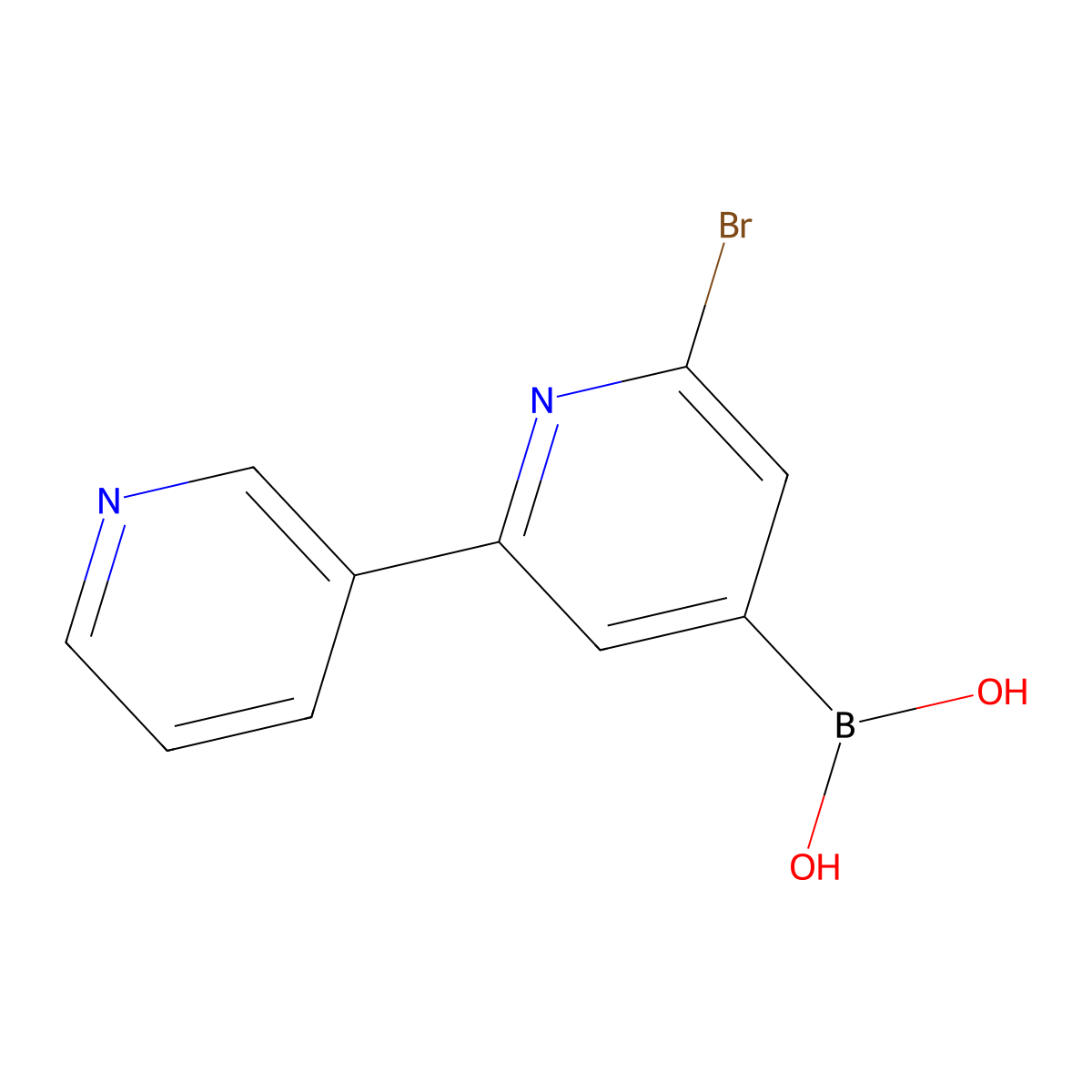 (6-Bromo-[2,3'-bipyridin]-4-yl)boronic acid molecular structure, CAS 2225173-56-6