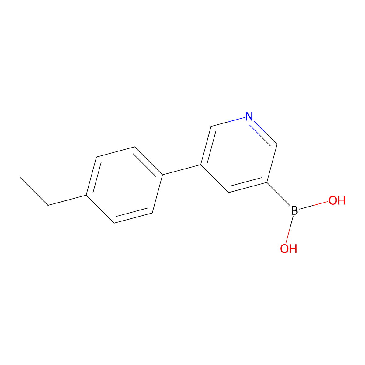 5-(4-Ethylphenyl)pyridine-3-boronic acid molecular structure, CAS 2225173-67-9