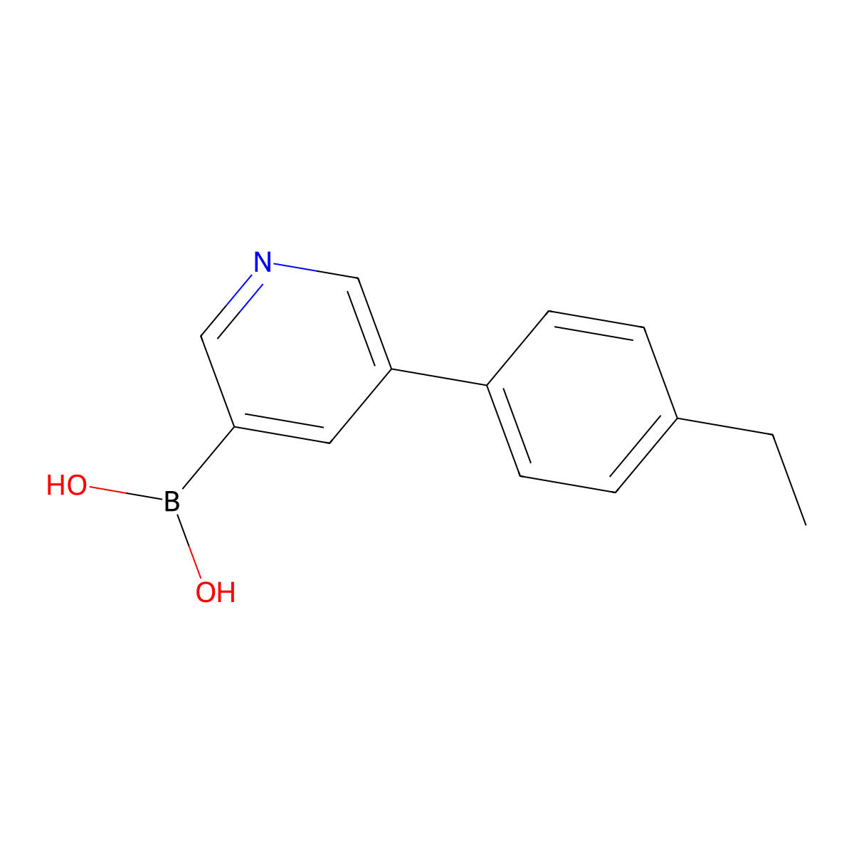 5-(4-Ethylphenyl)pyridine-3-boronic acid molecular structure, CAS 2225173-67-9