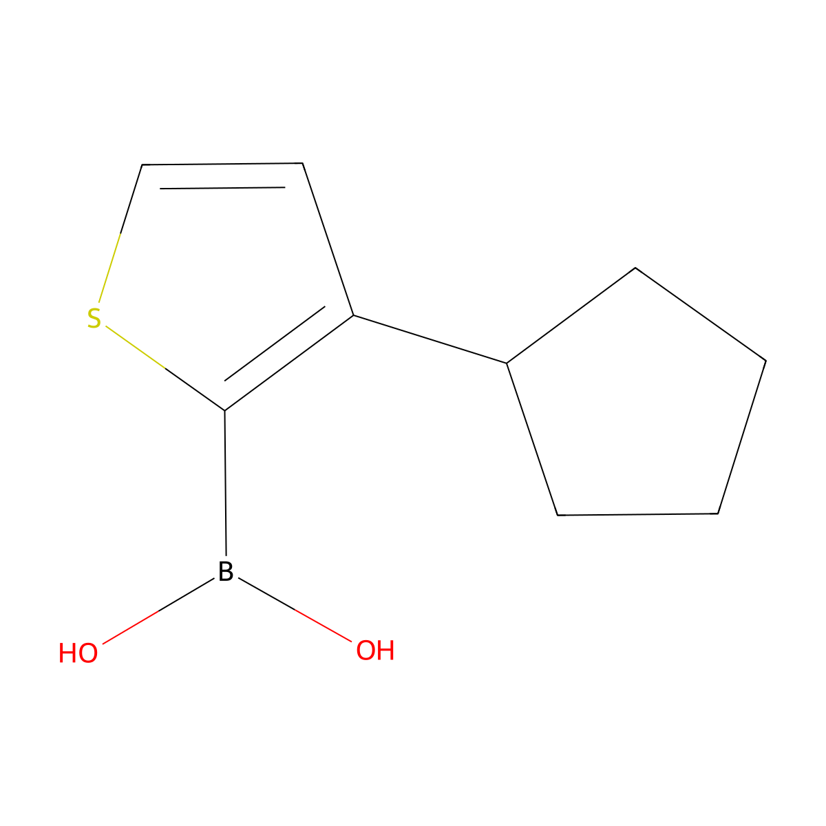 (3-Cyclopentylthiophen-2-yl)boronic acid molecular structure, CAS 2225173-69-1