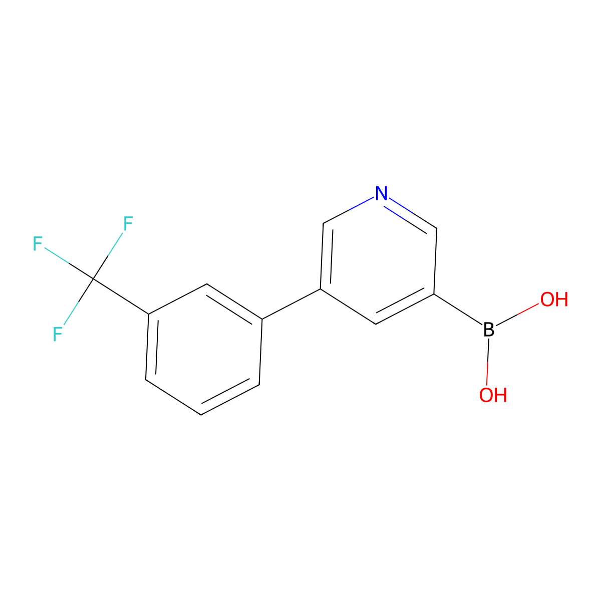 5-(3-Trifluoromethylphenyl)pyridine-3-boronic acid molecular structure, CAS 2225173-76-0