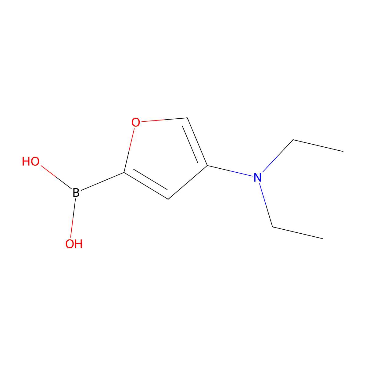 4-(Diethylamino)furan-2-boronic acid molecular structure, CAS 2225173-83-9