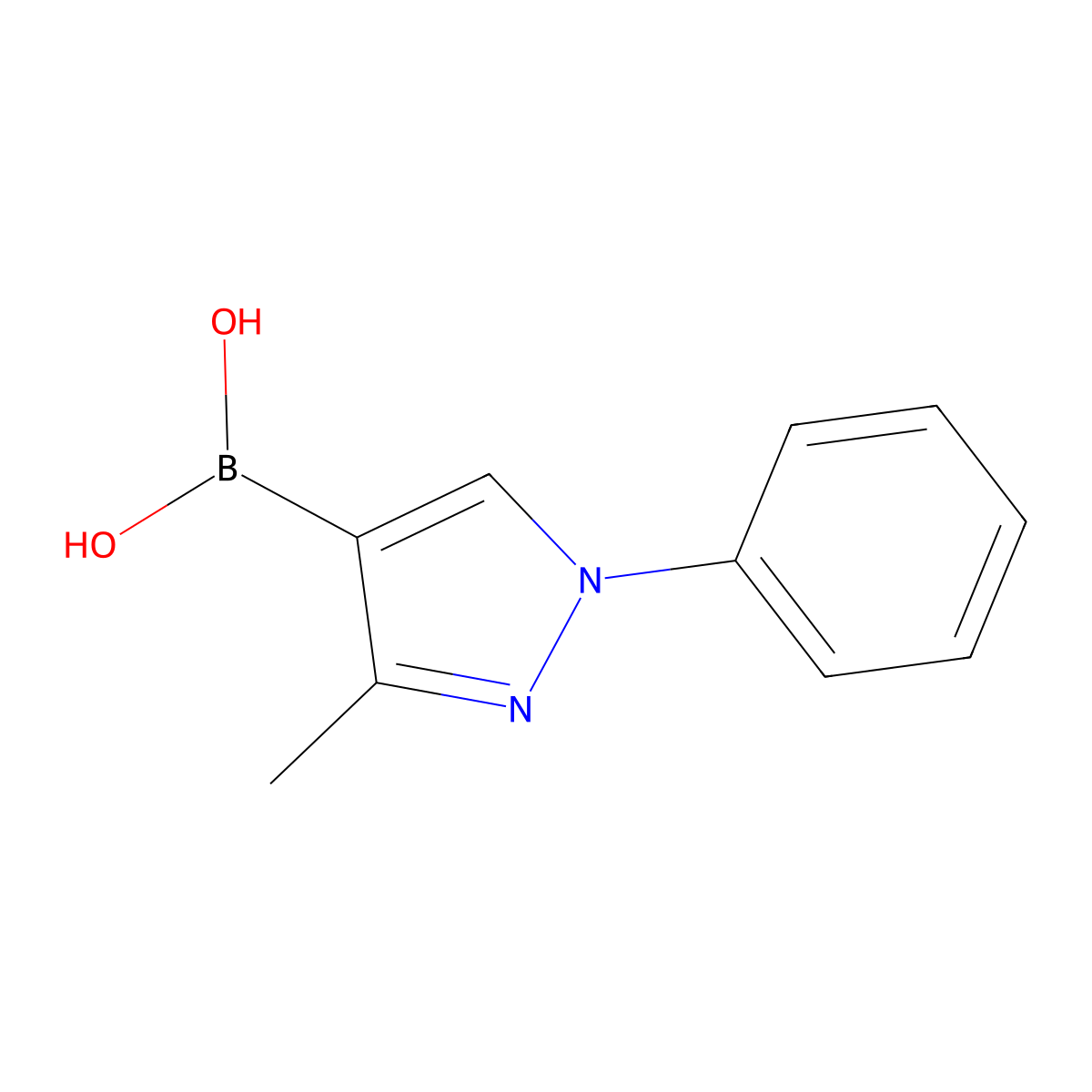 3-Methyl-1-phenyl-1H-pyrazole-4-boronic acid molecular structure, CAS 2225173-96-4