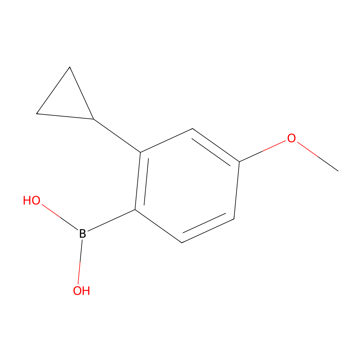 (2-Cyclopropyl-4-methoxyphenyl)boronic acid molecular structure, CAS 2225173-99-7