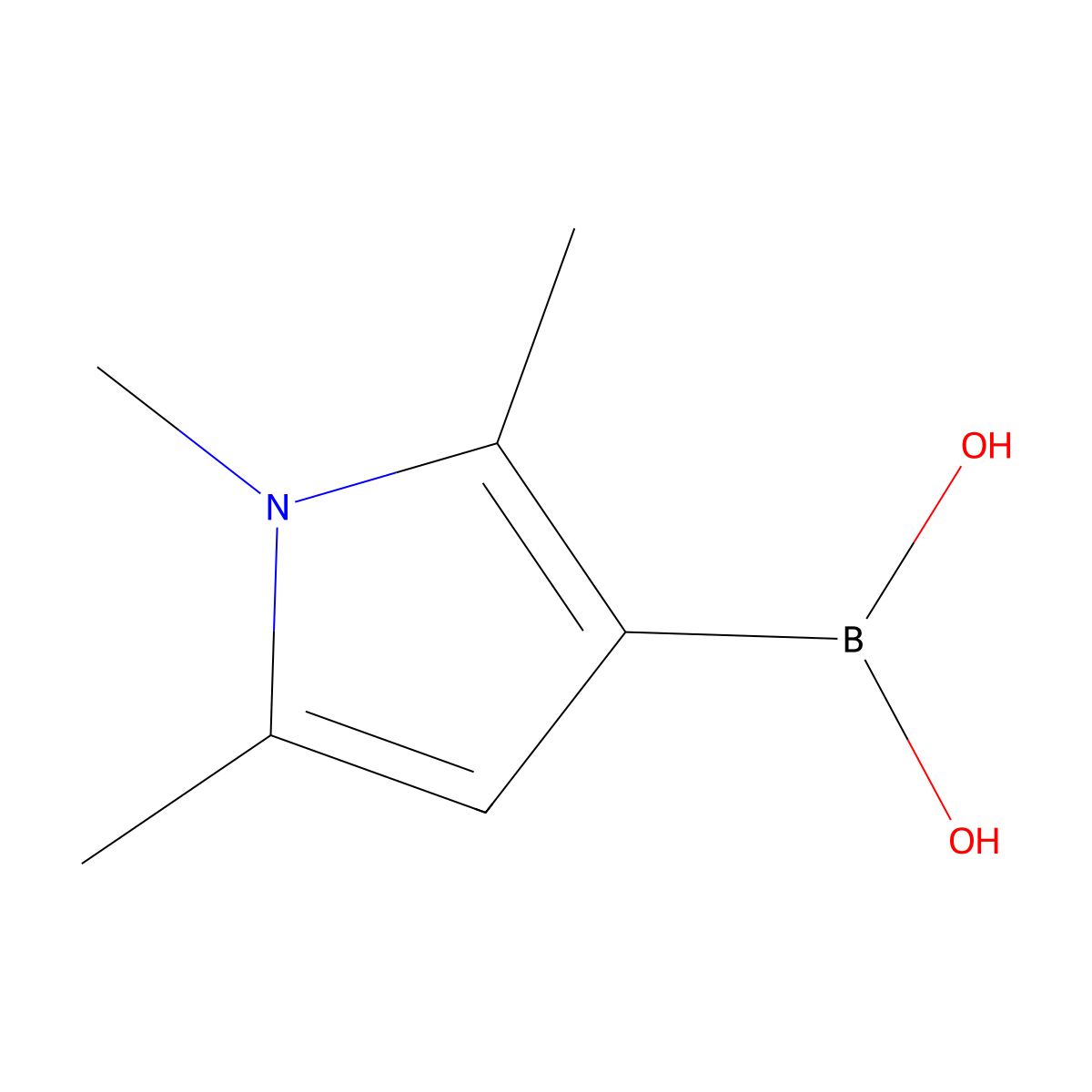 (1,2,5-Trimethyl-1H-pyrrol-3-yl)boronic acid molecular structure, CAS 2225174-20-7