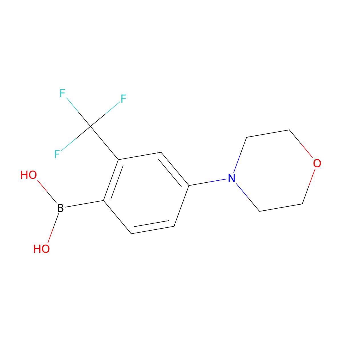 (4-Morpholino-2-(trifluoromethyl)phenyl)boronic acid molecular structure, CAS 2225174-23-0