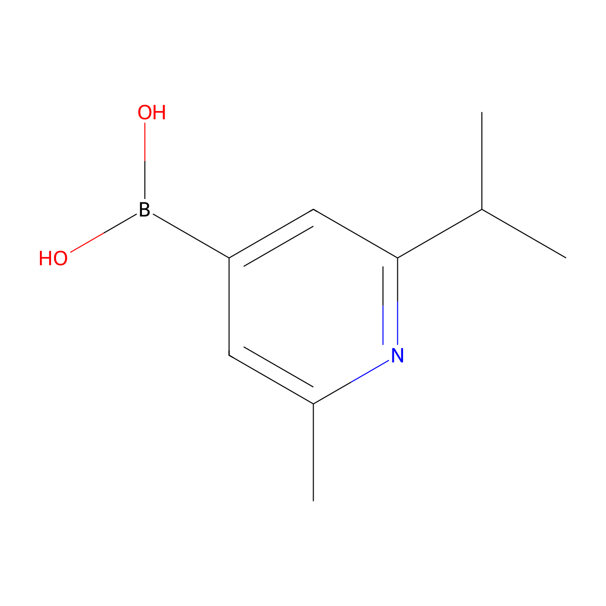 (2-Isopropyl-6-methylpyridin-4-yl)boronic acid molecular structure, CAS 2225174-34-3