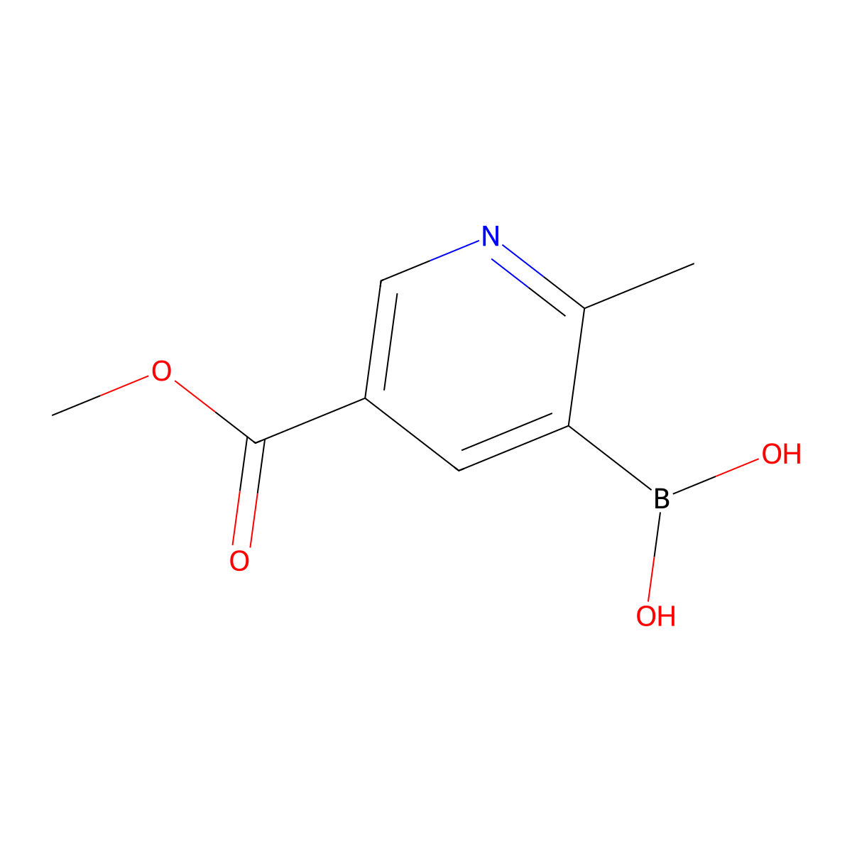 (5-(Methoxycarbonyl)-2-methylpyridin-3-yl)boronic acid molecular structure, CAS 2225174-41-2