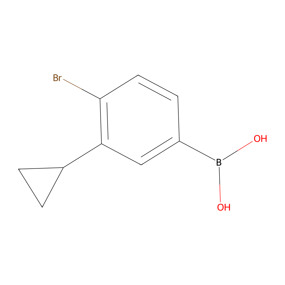 (4-Bromo-3-cyclopropylphenyl)boronic acid molecular structure, CAS 2225174-68-3