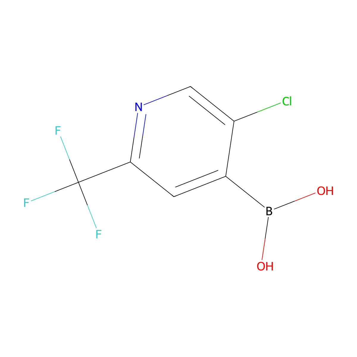 [5-Chloro-2-(trifluoromethyl)pyridin-4-yl]boronic acid molecular structure, CAS 2225174-70-7