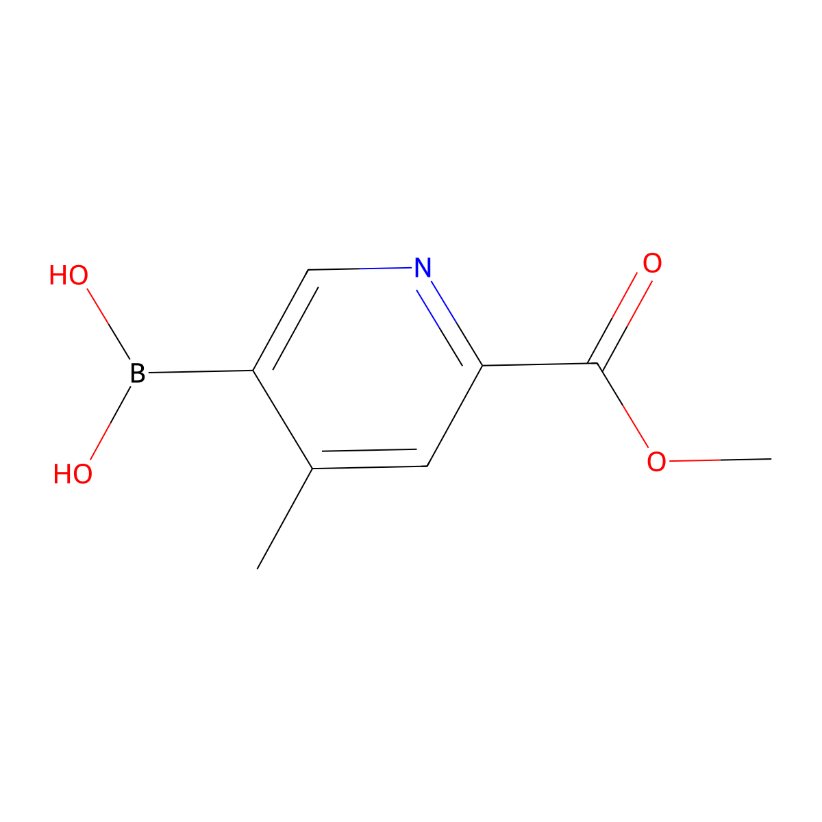 [6-(Methoxycarbonyl)-4-methylpyridin-3-yl]boronic acid molecular structure, CAS 2225174-75-2