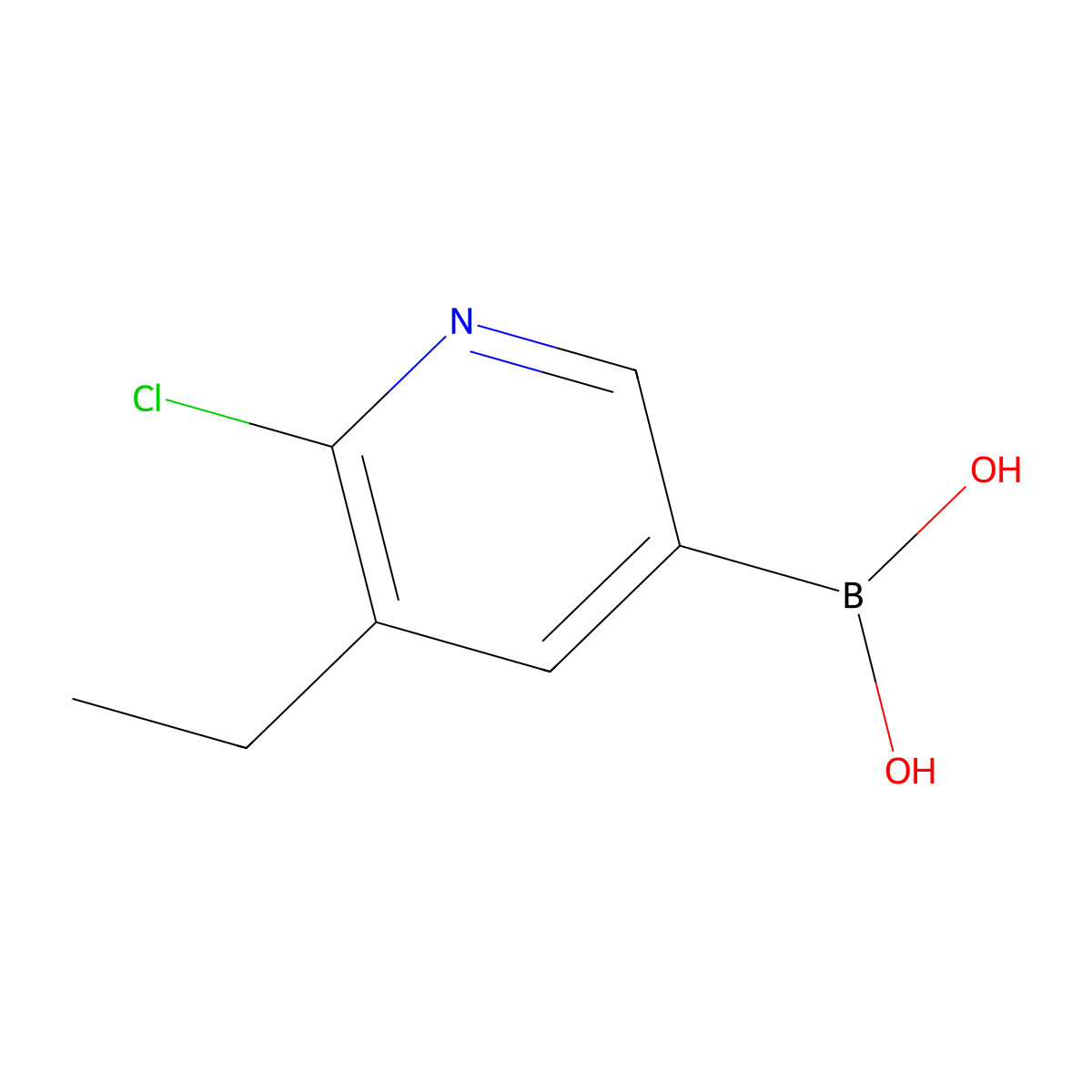 6-Chloro-5-ethylpyridine-3-boronic acid molecular structure, CAS 2225174-83-2