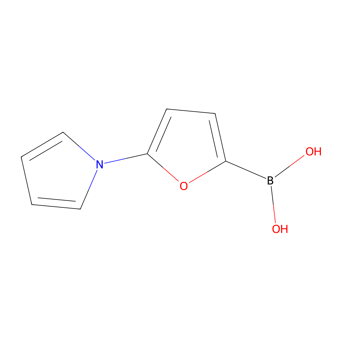 (5-(1H-Pyrrol-1-yl)furan-2-yl)boronic acid molecular structure, CAS 2225175-29-9
