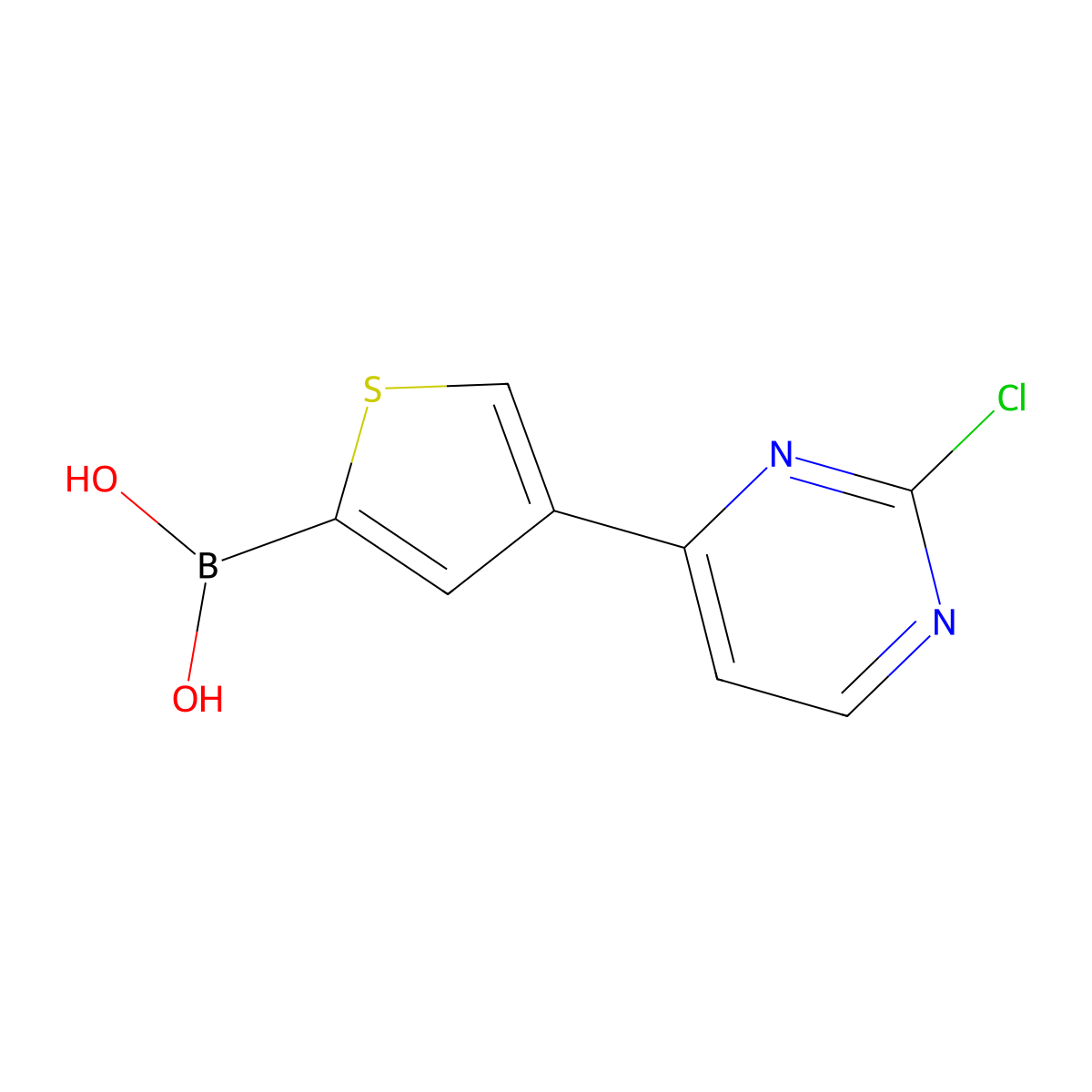 (4-(2-Chloropyrimidin-4-yl)thiophen-2-yl)boronic acid molecular structure, CAS 2225175-37-9