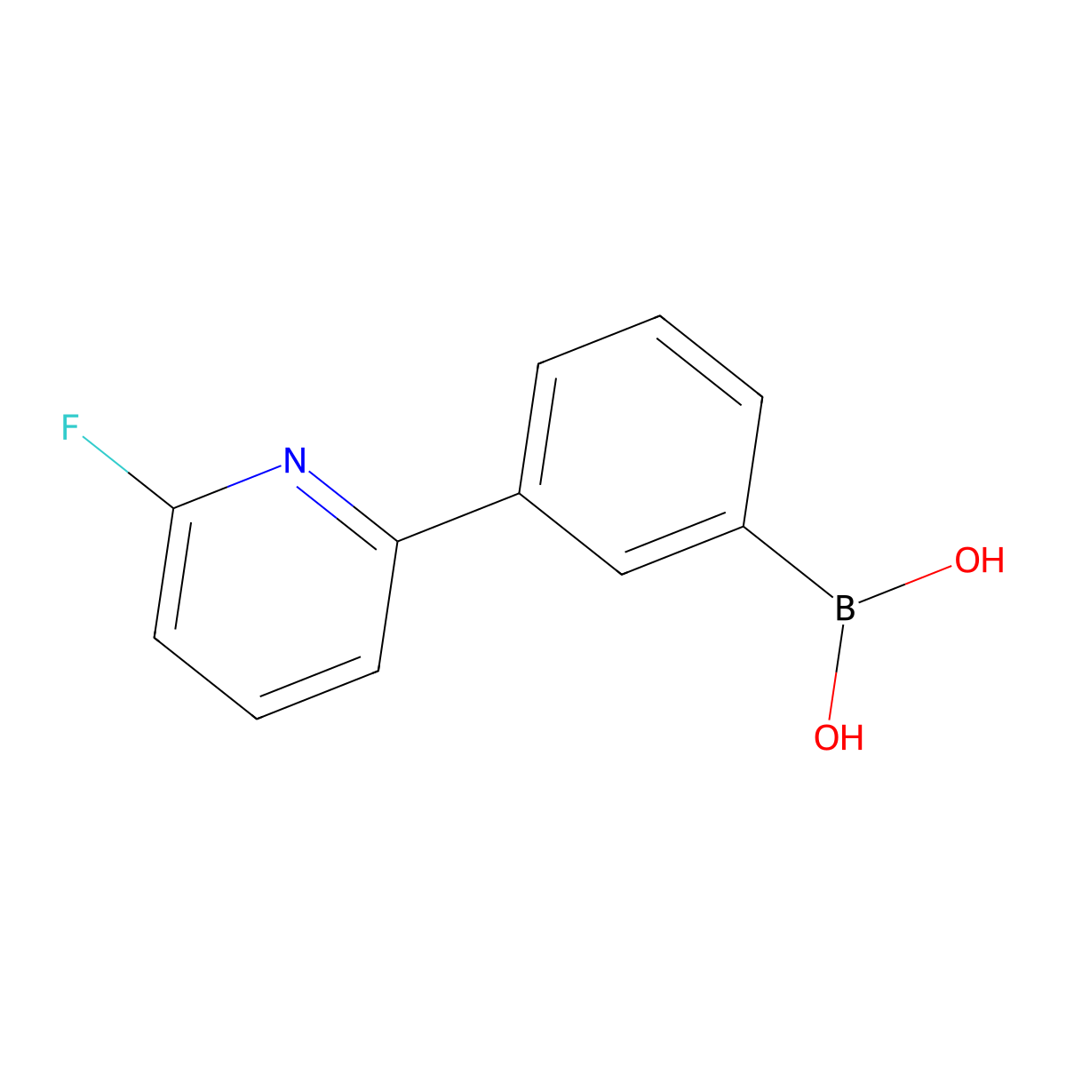 (3-(6-Fluoropyridin-2-yl)phenyl)boronic acid molecular structure, CAS 2225175-43-7