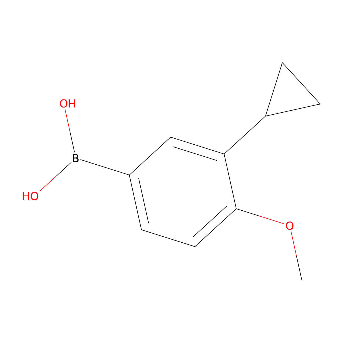 (3-Cyclopropyl-4-methoxyphenyl)boronic acid molecular structure, CAS 2225175-44-8