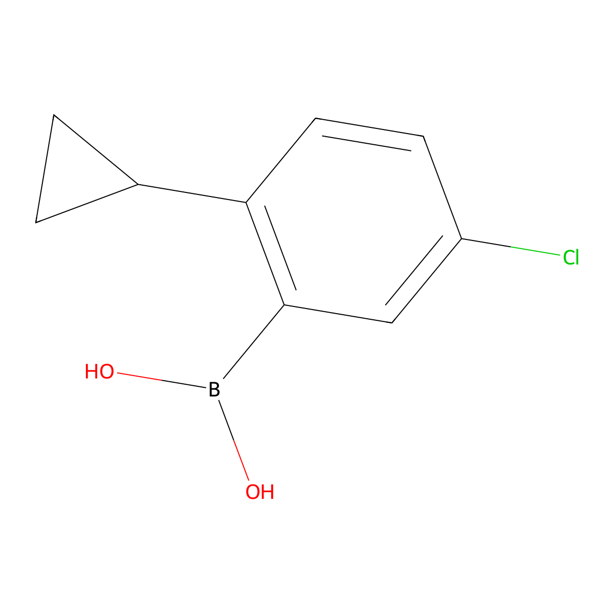 (5-Chloro-2-cyclopropylphenyl)boronic acid molecular structure, CAS 2225175-49-3