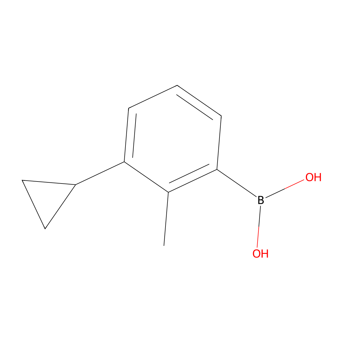 3-Cyclopropyl-2-methylphenylboronic acid molecular structure, CAS 2225175-51-7