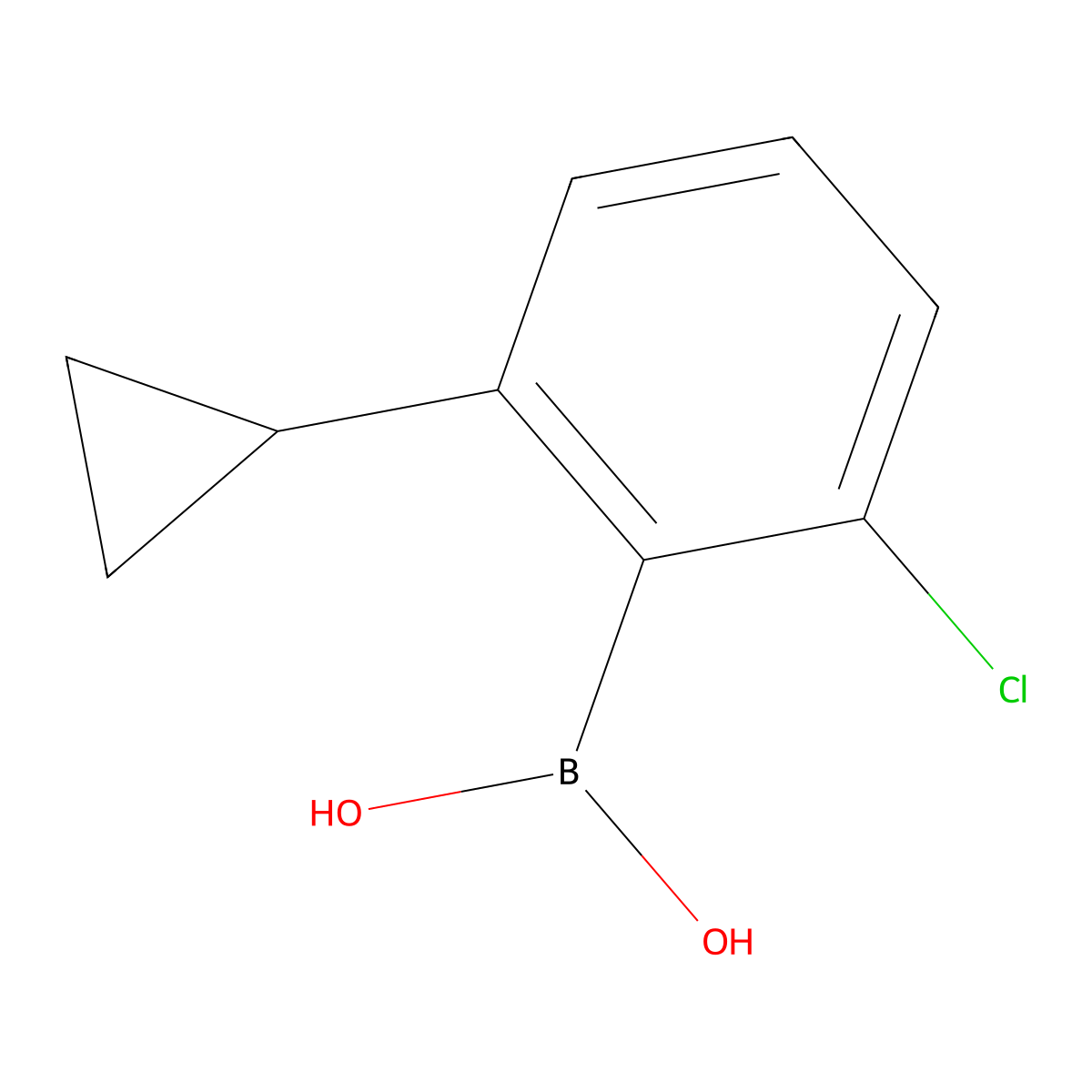 (2-Chloro-6-cyclopropylphenyl)boronic acid molecular structure, CAS 2225175-57-3