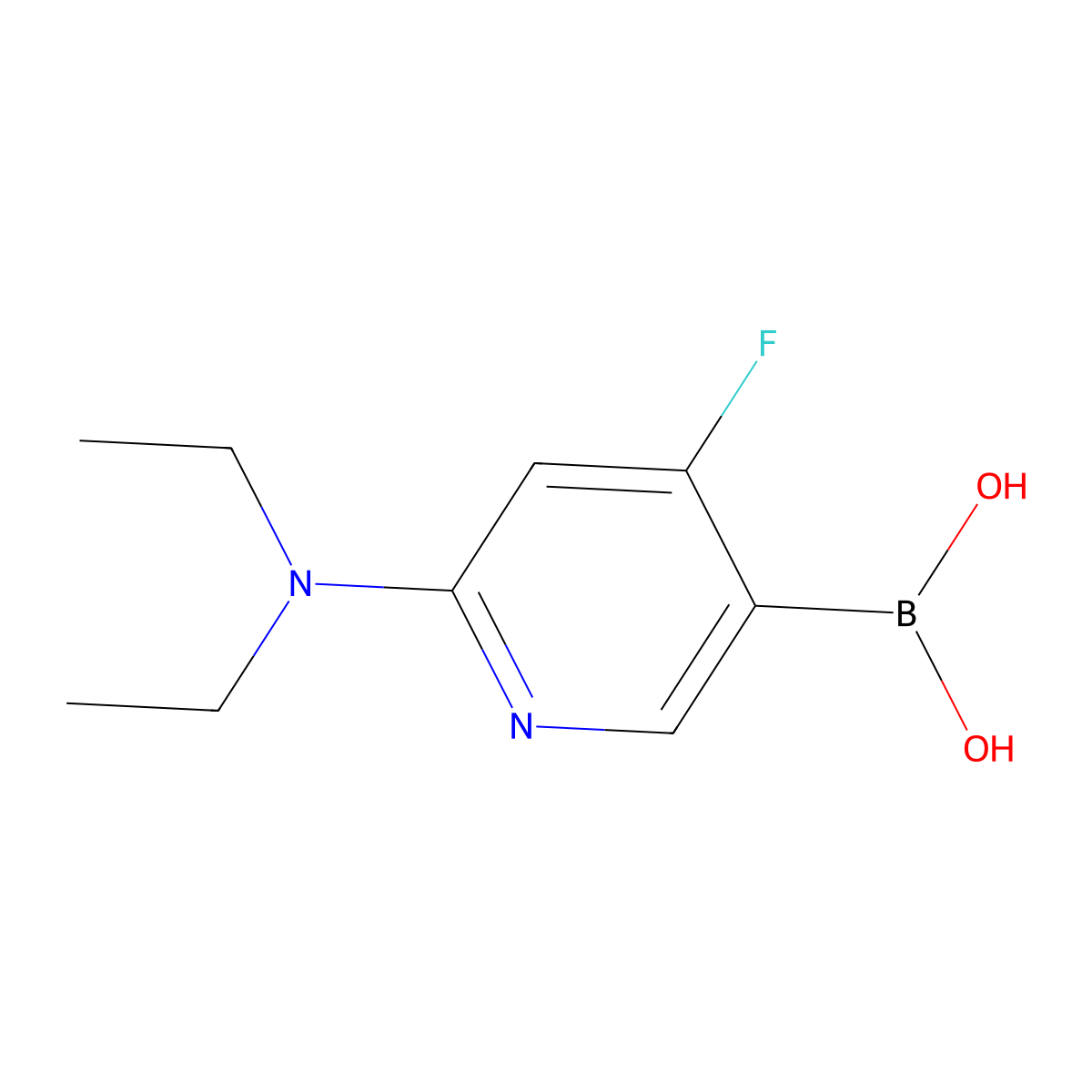 (6-(Diethylamino)-4-fluoropyridin-3-yl)boronic acid molecular structure, CAS 2225175-61-9