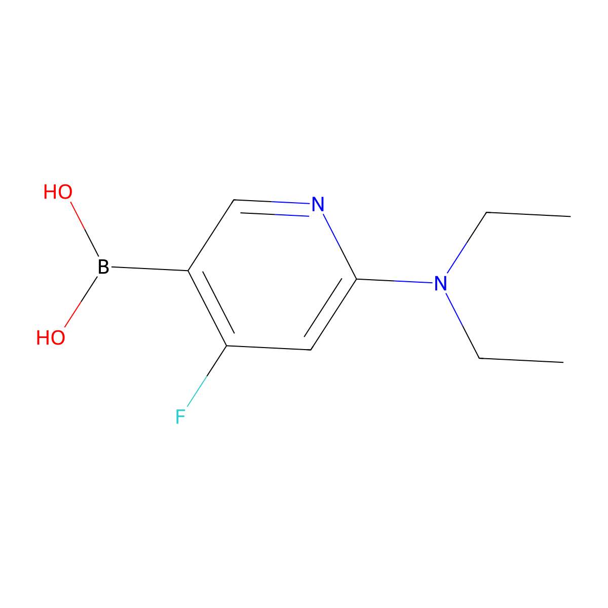 (6-(Diethylamino)-4-fluoropyridin-3-yl)boronic acid molecular structure, CAS 2225175-61-9
