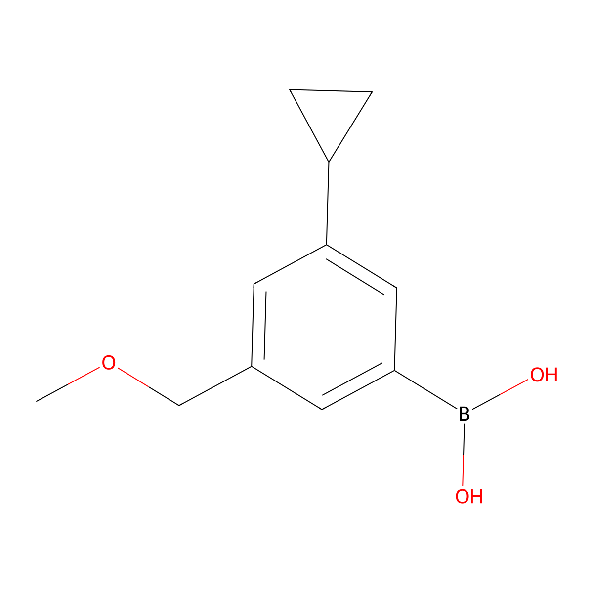 (3-Cyclopropyl-5-(methoxymethyl)phenyl)boronic acid molecular structure, CAS 2225175-68-6