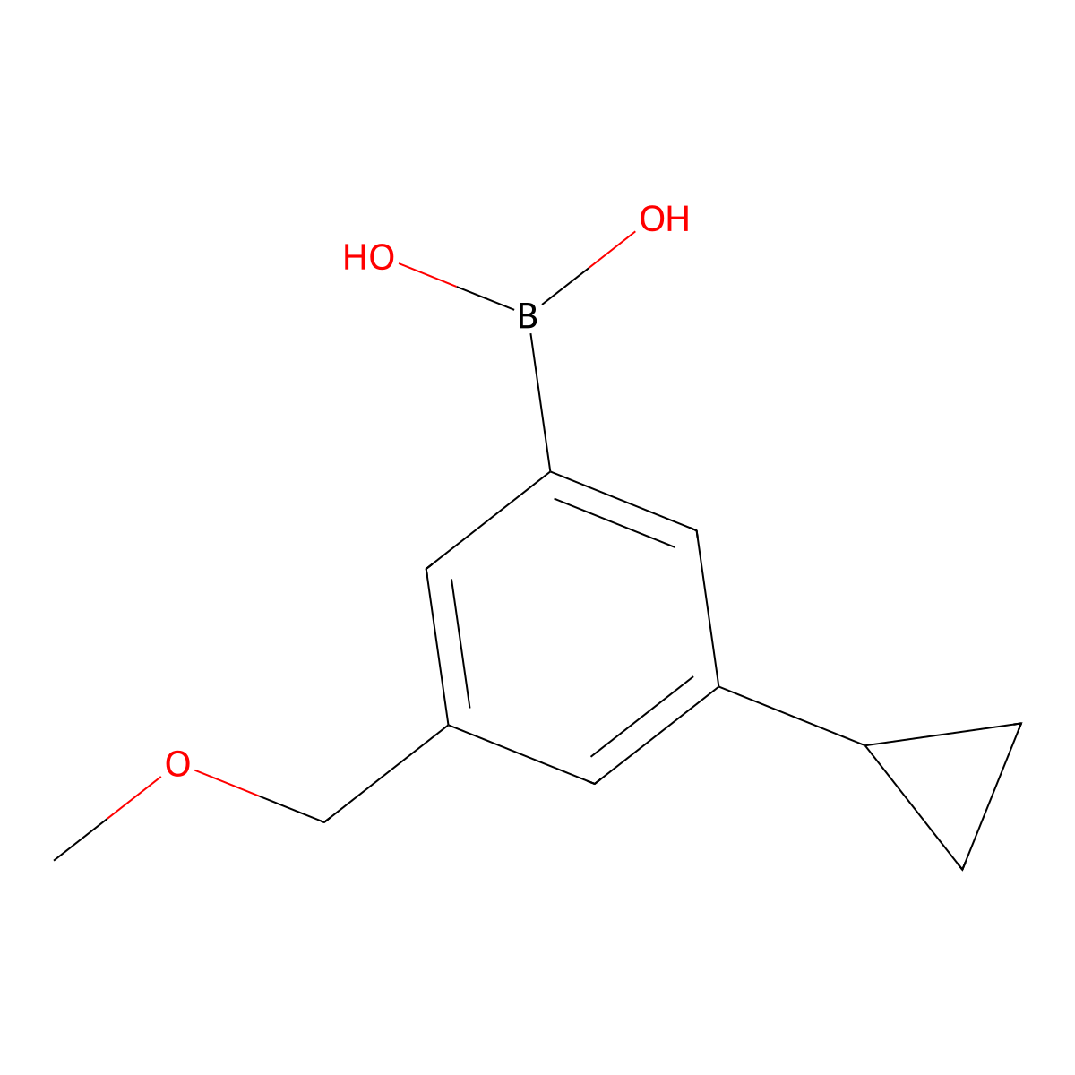 (3-Cyclopropyl-5-(methoxymethyl)phenyl)boronic acid molecular structure, CAS 2225175-68-6