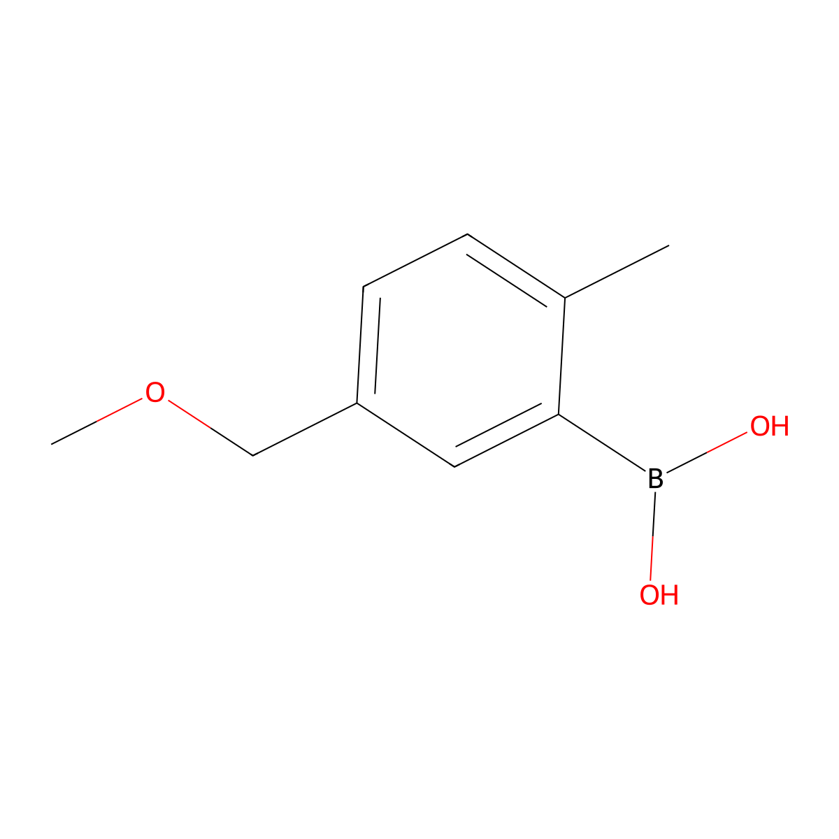 5-(Methoxymethyl)-2-methylphenylboronic acid molecular structure, CAS 2225175-74-4