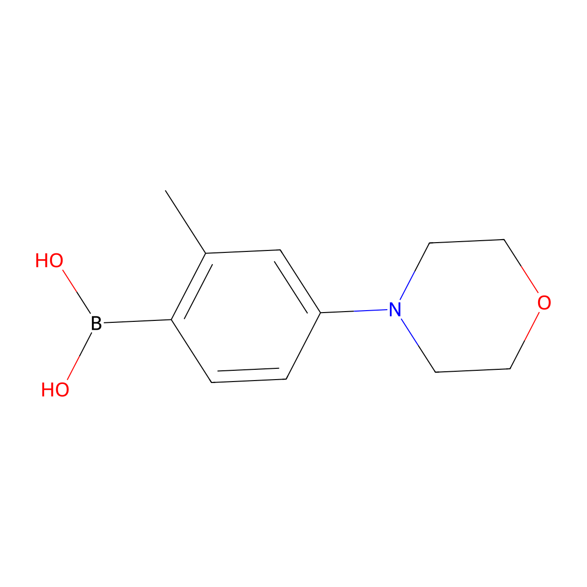 2-Methyl-4-morpholinophenylboronic acid molecular structure, CAS 2225175-77-7