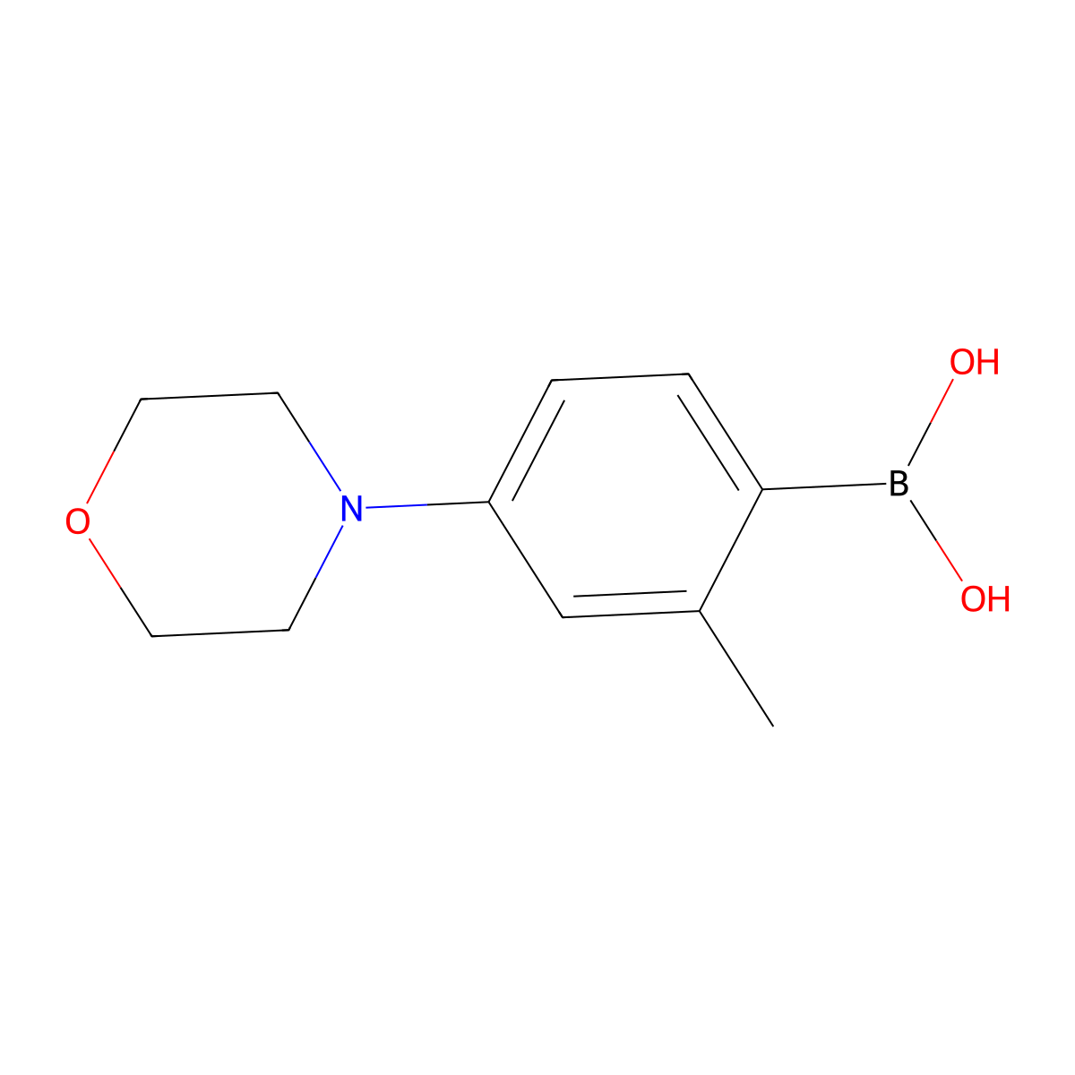 2-Methyl-4-morpholinophenylboronic acid molecular structure, CAS 2225175-77-7