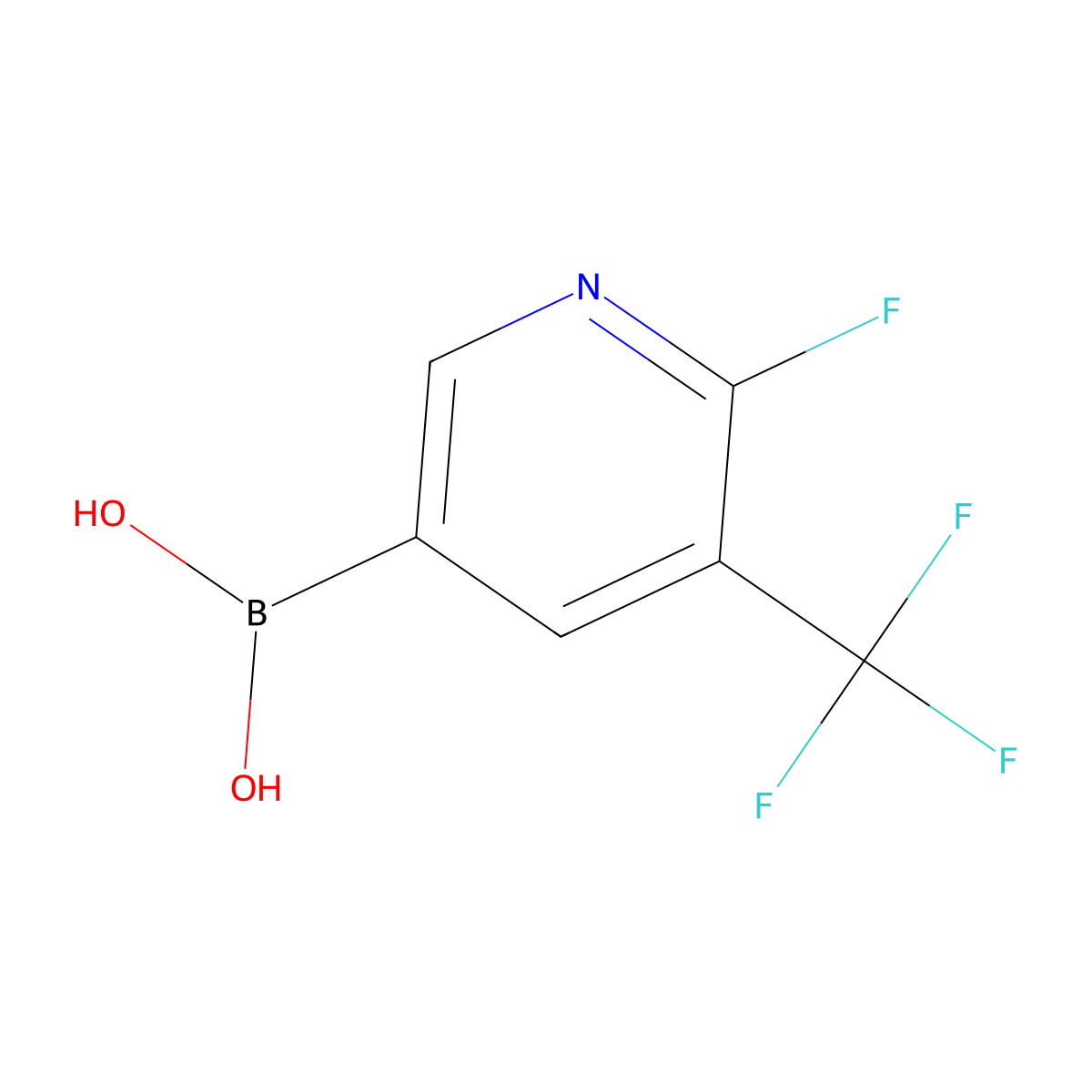 [6-Fluoro-5-(trifluoromethyl)pyridin-3-yl]boronic acid molecular structure, CAS 2225175-78-8