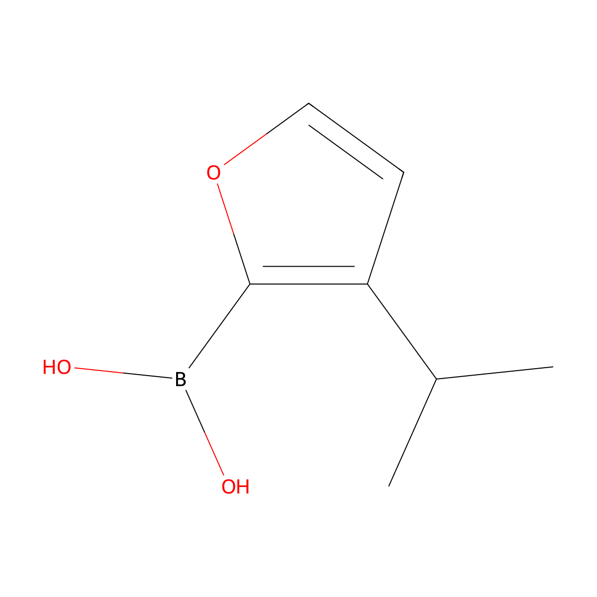 (3-Isopropylfuran-2-yl)boronicacid molecular structure, CAS 2225176-02-1