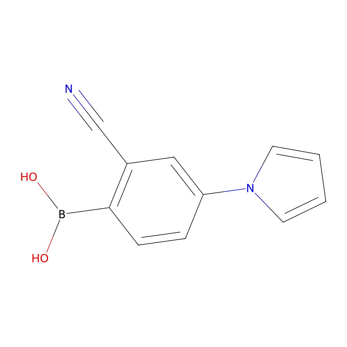(2-Cyano-4-(1H-pyrrol-1-yl)phenyl)boronic acid molecular structure, CAS 2225176-08-7