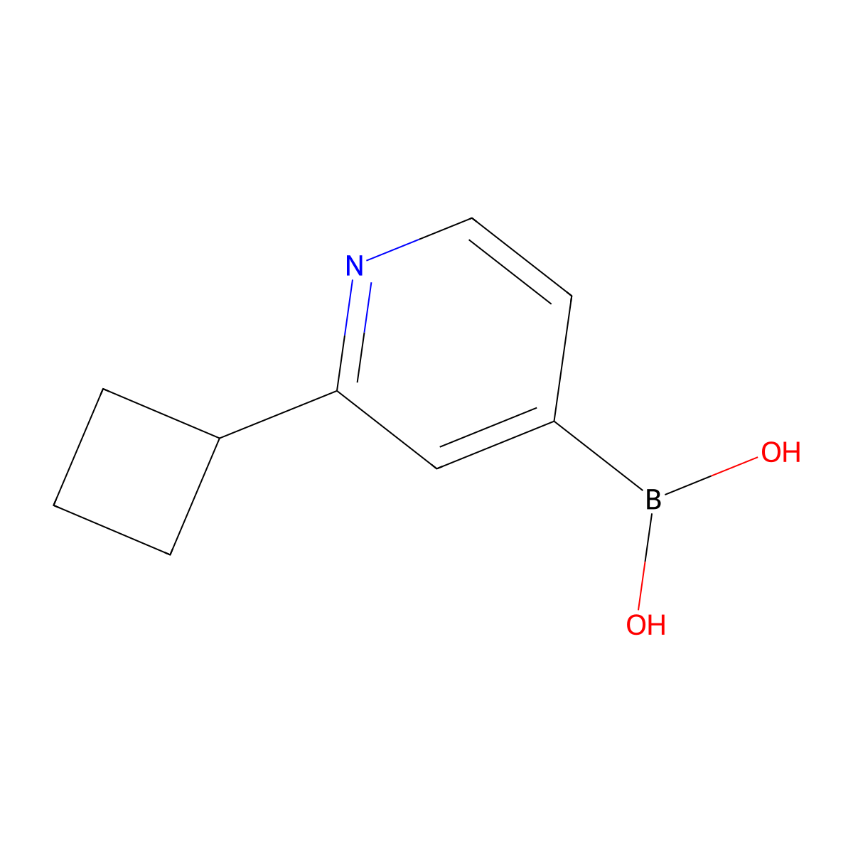 (2-Cyclobutylpyridin-4-yl)boronic acid molecular structure, CAS 2225176-13-4