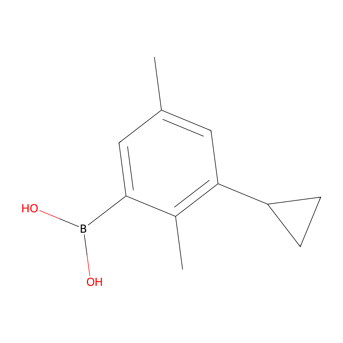 (3-Cyclopropyl-2,5-dimethylphenyl)boronic acid molecular structure, CAS 2225176-23-6