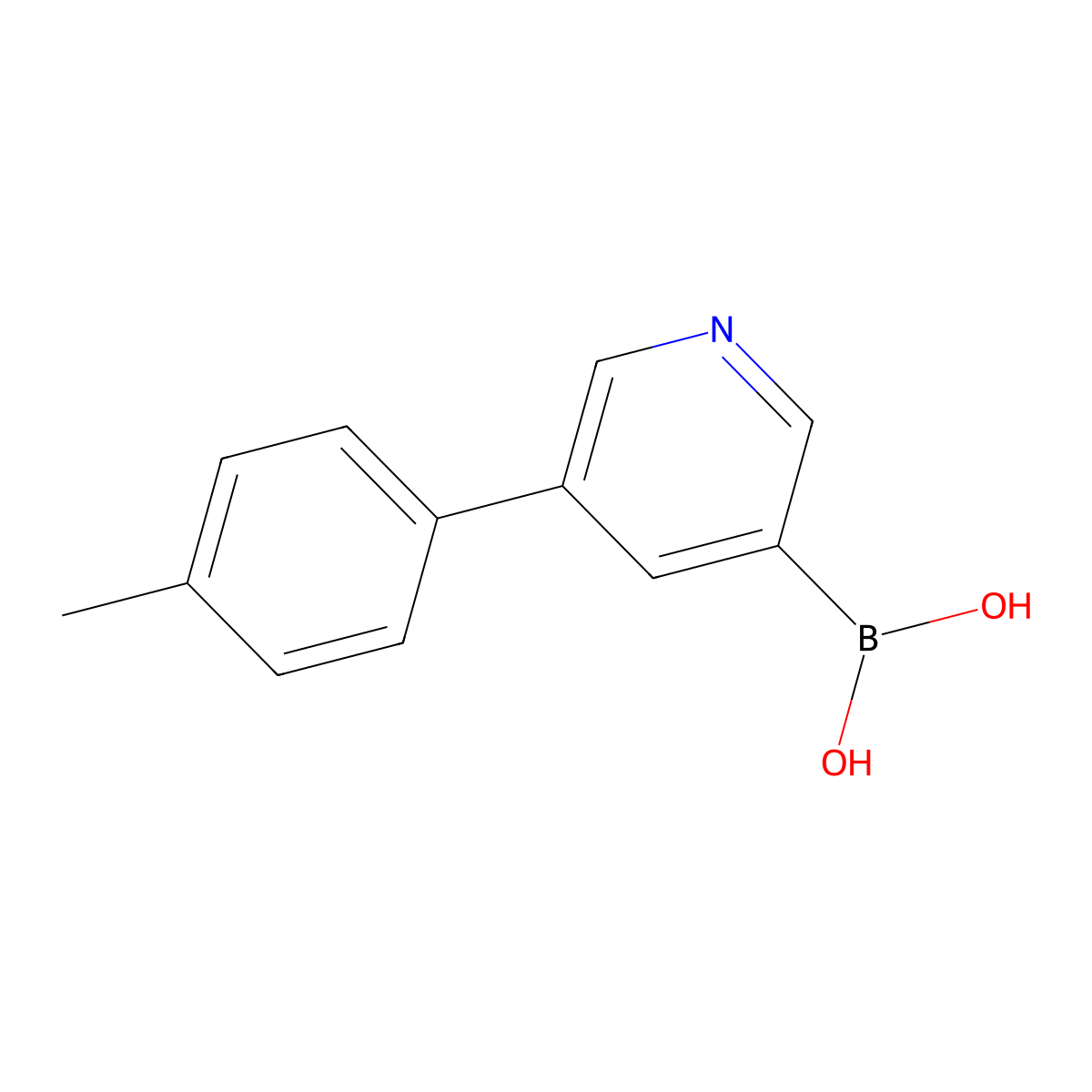 5-(4-Tolyl)pyridine-3-boronic acid molecular structure, CAS 2225176-54-3