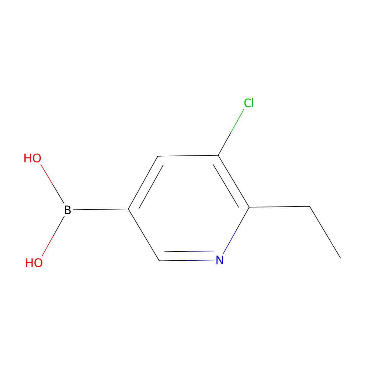 5-Chloro-6-ethylpyridine-3-boronic acid molecular structure, CAS 2225176-62-3