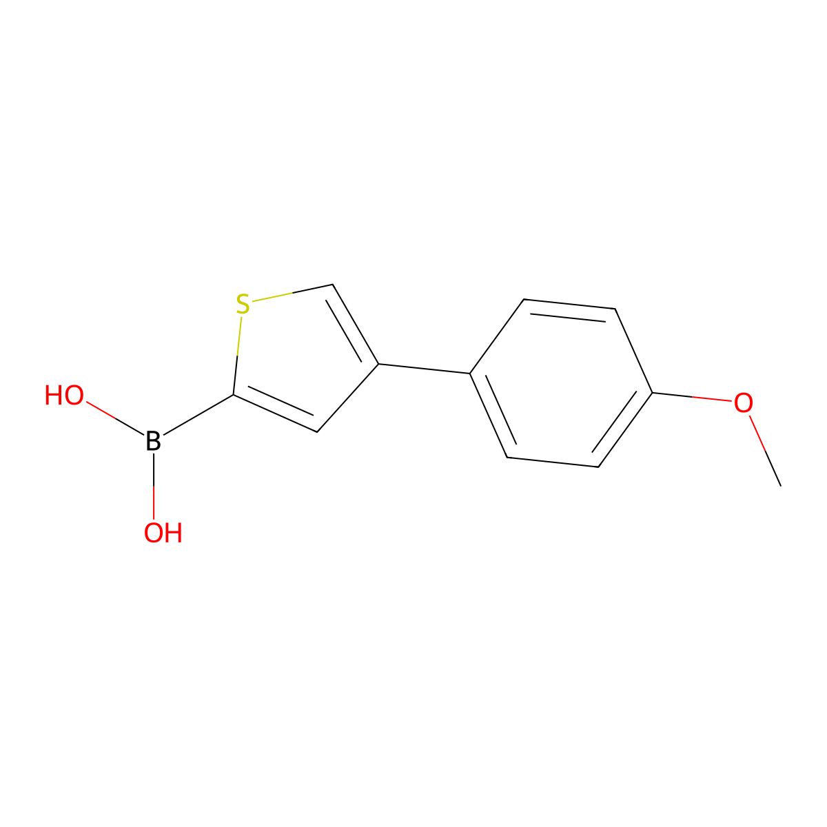 (4-(4-Methoxyphenyl)thiophen-2-yl)boronic acid molecular structure, CAS 2225176-86-1