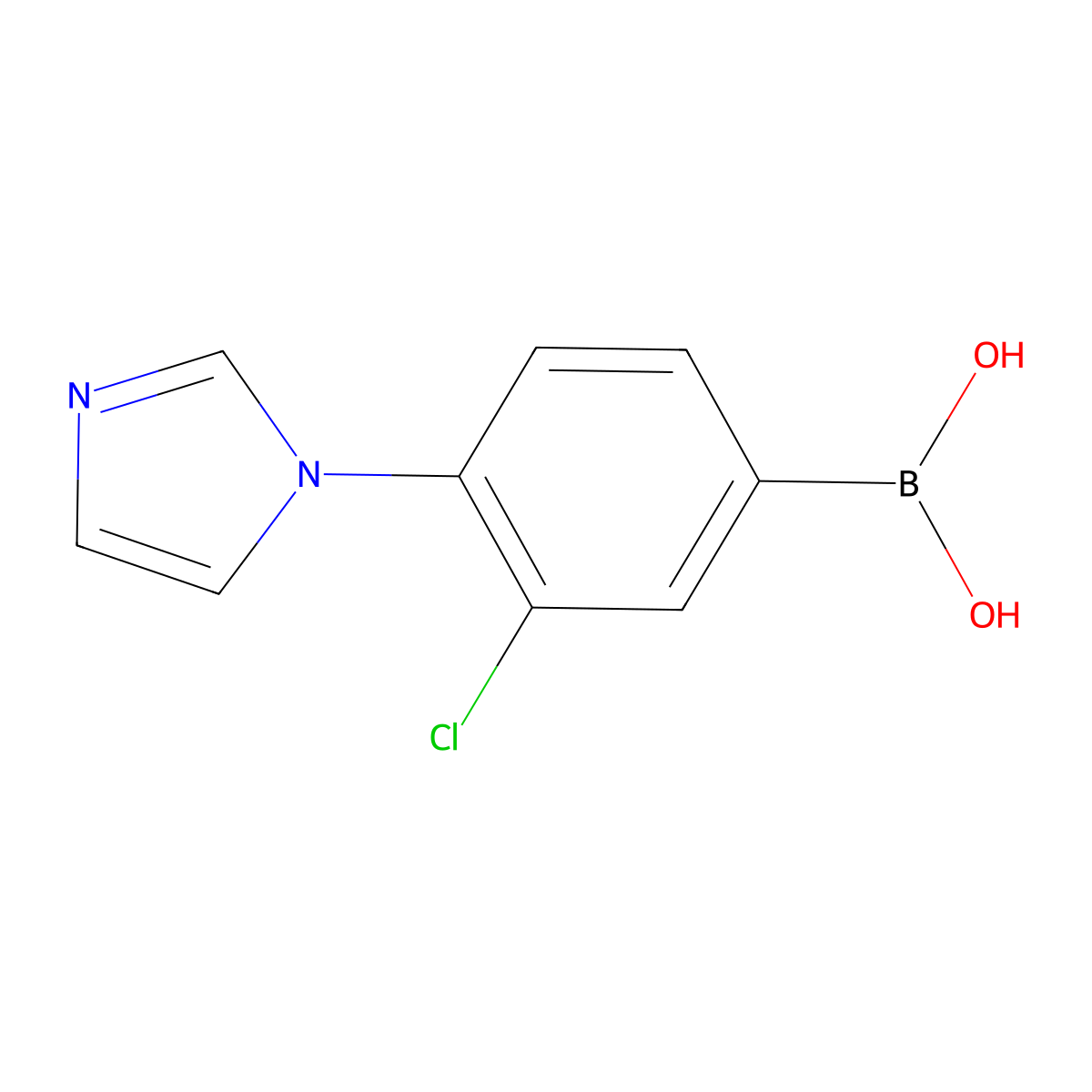 (3-Chloro-4-(1H-imidazol-1-yl)phenyl)boronic acid molecular structure, CAS 2225177-00-2
