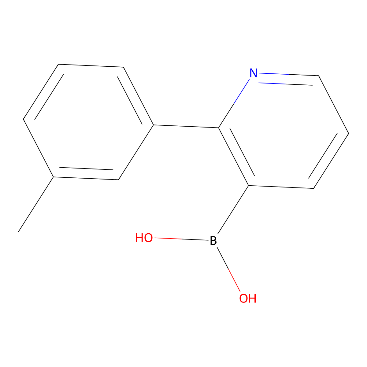 2-(3-Tolyl)pyridine-3-boronic acid molecular structure, CAS 2225177-14-8