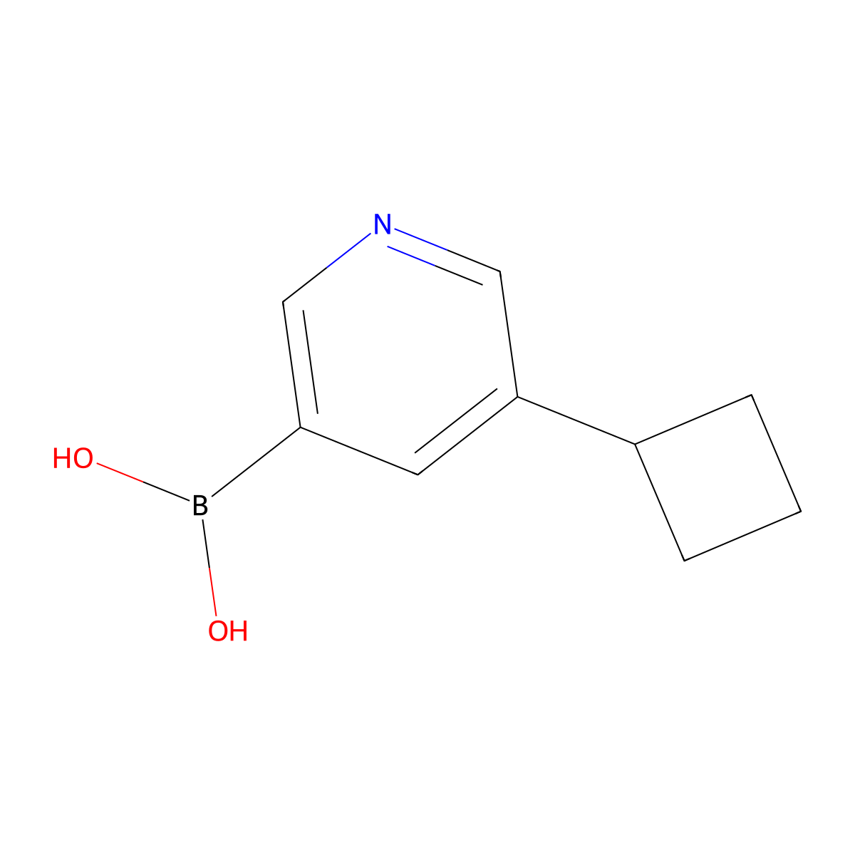 (5-Cyclobutylpyridin-3-yl)boronic acid molecular structure, CAS 2225177-25-1