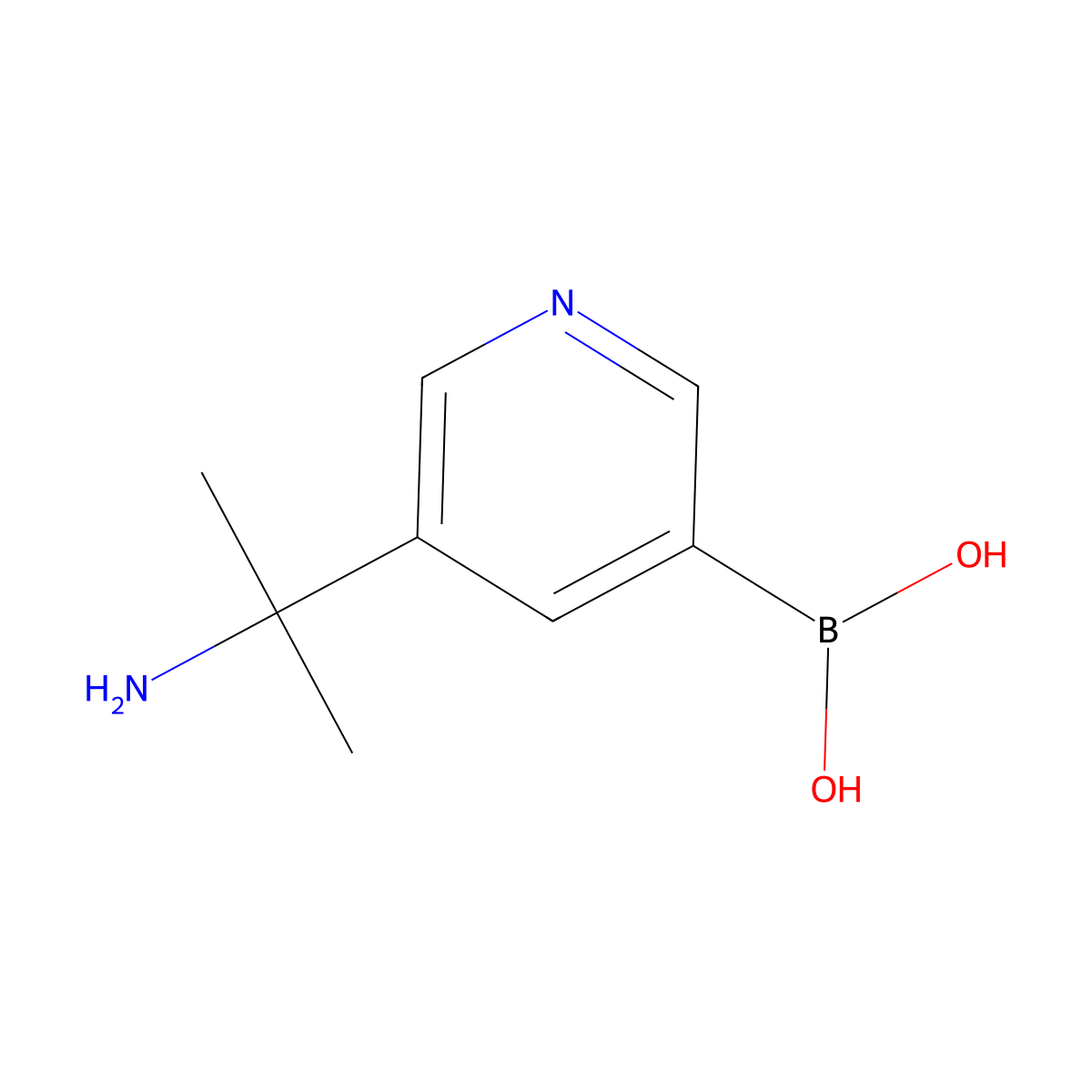 (5-(2-Aminopropan-2-yl)pyridin-3-yl)boronic acid molecular structure, CAS 2225177-33-1