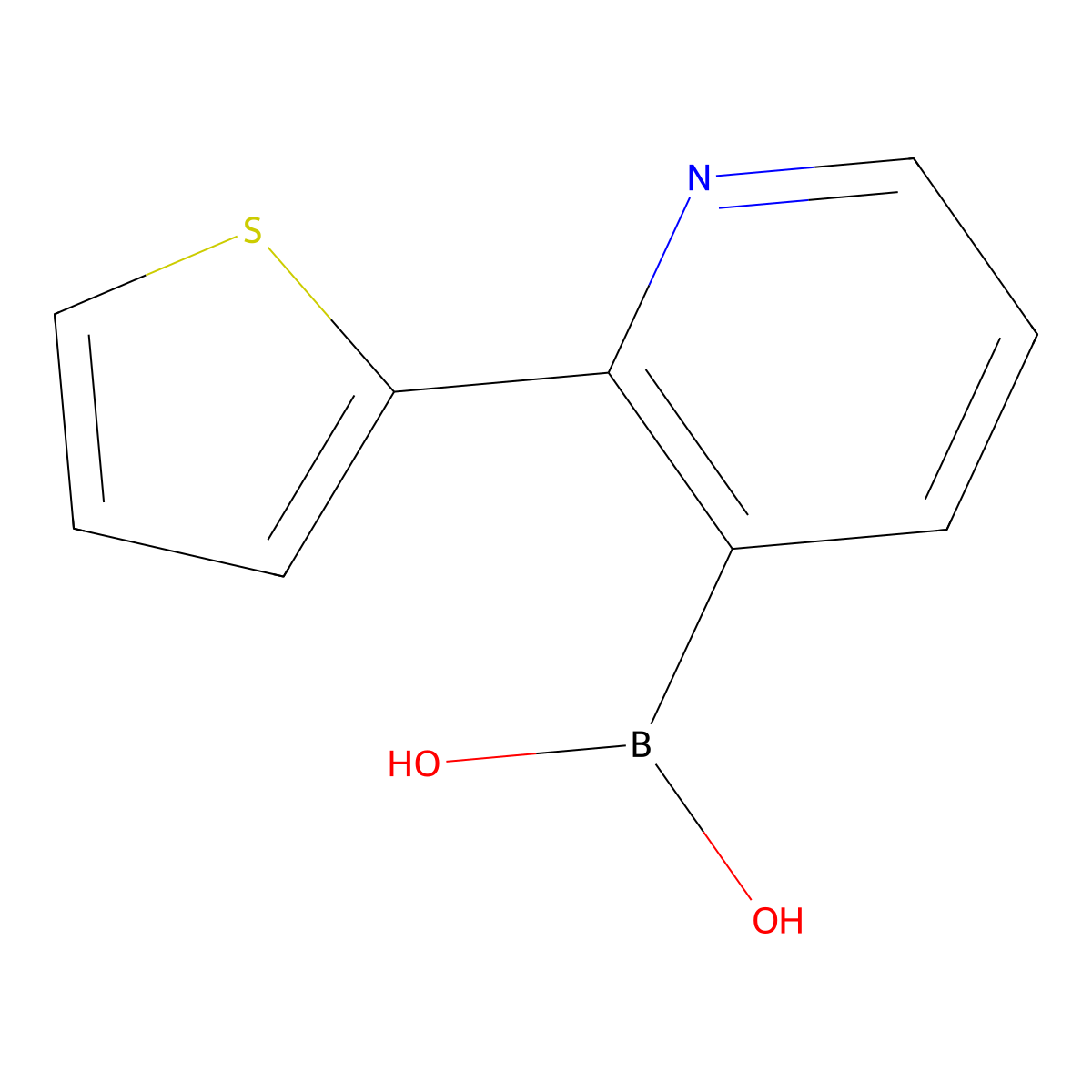 2-(2-Thienyl)pyridine-3-boronic acid molecular structure, CAS 2225177-39-7